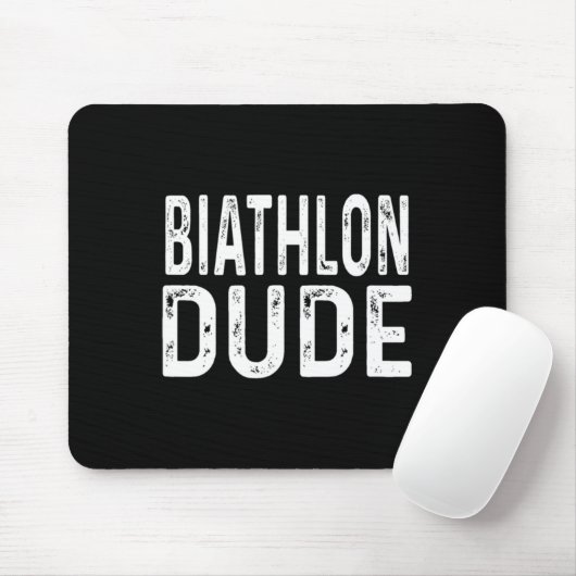 Tapis De Souris Biathlon Dude détendu Sprint Poursuit Relay Trac (Avec souris)