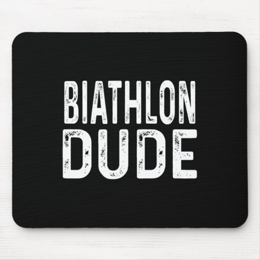 Tapis De Souris Biathlon Dude détendu Sprint Poursuit Relay Trac (Devant)