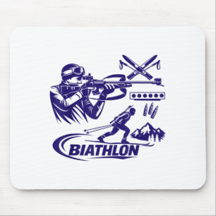 Tapis De Souris Biathlon sports d'hiver ski de fond