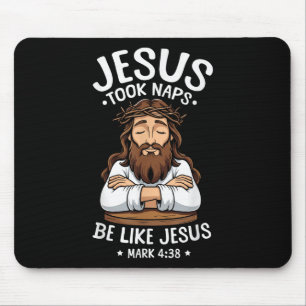 Tapis De Souris Bible chrétienne Verse Foi Dieu Pun Jésus a pris l