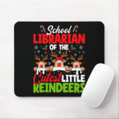 Tapis De Souris Bibliothécaire De La Cutest Reindeers Christmas Sc (Avec souris)