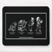 Tapis De Souris Bibliothécaire en évolution Mousepad - noir (Devant)