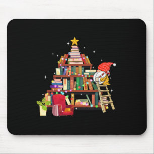 Tapis De Souris Bibliothécaire et amateur de livres Noël Bibliothè