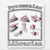 Tapis De Souris Bibliothécaire Pyromaniaque Ignier Ideas Livre (Devant)