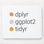 Tapis De Souris Bibliothèques de Tidyverse : dplyr, ggplot2, tidyr (Devant)