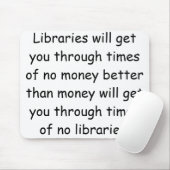 Tapis De Souris Bibliothèques et argent (Avec souris)