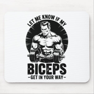 Tapis De Souris Biceps drôles Fitness Musculation Haltérophilie