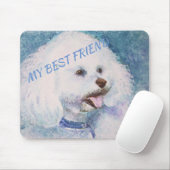 TAPIS DE SOURIS BICHON BLANC FRISE (Avec souris)