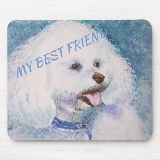 TAPIS DE SOURIS BICHON BLANC FRISE (Devant)