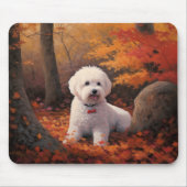 Tapis De Souris Bichon Frise à l'automne Feuilles automne Inspire (Devant)