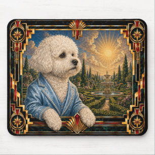 Tapis De Souris Bichon Frise, Chien Art Déco