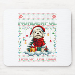 Tapis De Souris Bichon Frise Décorations d'arbre de Noël Amoureux