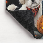 Tapis De Souris Bichon Frise Halloween Éffrayant (Coin)