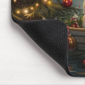 Tapis De Souris Bichon Frise Noël Festive Voyage (Coin)