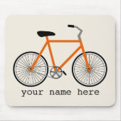 Tapis De Souris Bicyclette orange Mousepad (Devant)