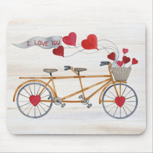 Tapis De Souris Bicyclette rustique de Valentine construite pour