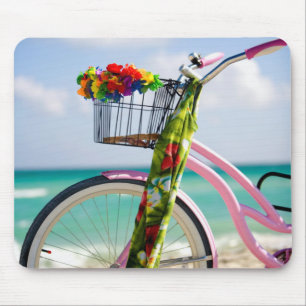 Tapis De Souris Bicyclette sur la plage Miami, la Floride