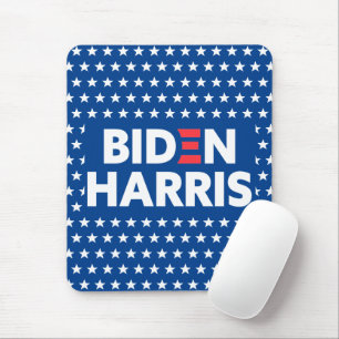Tapis De Souris Biden Harris White Stars Motif Blue