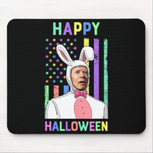 Tapis De Souris Biden Pâques Joyeux Halloween Bunny Joe Drapeau de