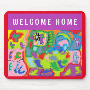 Tapis De Souris Bienvenue Accueil Salutations avec photo