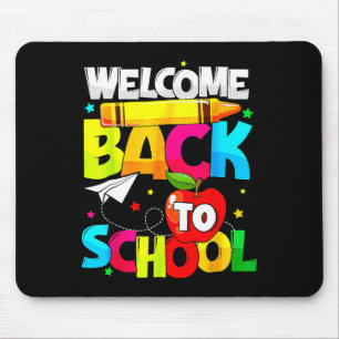 Tapis De Souris Bienvenue Byck À L'école Amusement Élève Professeu