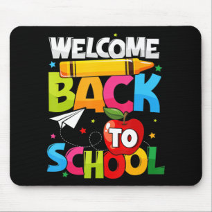 Tapis De Souris Bienvenue Retour à l'école Premier jour enseignant