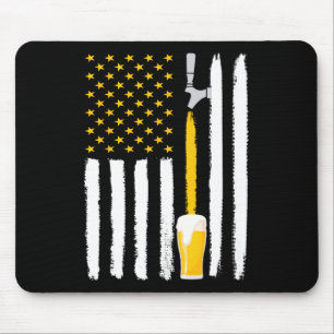 Tapis De Souris Bière artisanale Drapeau américain Usa 4 juillet B