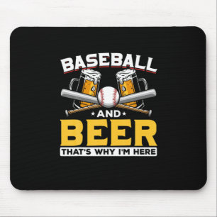 Tapis De Souris Bière Boveur Baseball Bière Humour Anniversaire