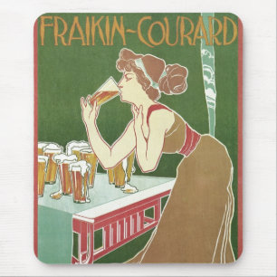 Tapis De Souris Bière de la Brasserie Fraikin-Courard Art Nouveau 