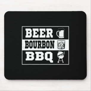 Tapis De Souris Bière Fumée Grill Porc Byrbeque Bourbon Bbq Pour H
