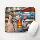 Tapis De Souris Bière Portable Sur Smartphone (Avec souris)