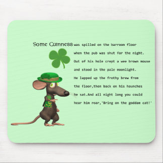 Tapis De Souris Bière potable de souris irlandaise