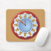Tapis De Souris BIÈRES O' Horloge (Avec souris)
