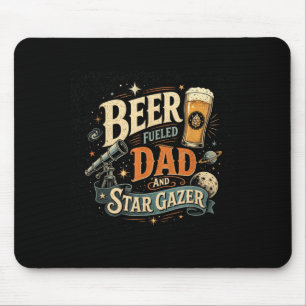 Tapis De Souris Bières pour papa star gazing fête des pères rétro