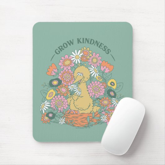 Tapis De Souris Big Bird | Grow Kindness Floral Graphic (Avec souris)