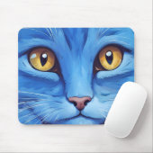Tapis De Souris Big Blue Cat (Avec souris)