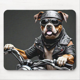 Tapis De Souris Big Boxer Dog sur moto