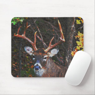 Tapis De Souris Big Buck Deer Antlers Nature Pouse