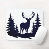 Tapis De Souris Big Buck Parmi Pine Trees Vector (Avec souris)