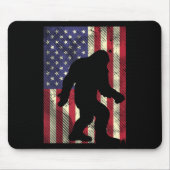 Tapis De Souris Bigfoot American US Flag Memorial Day Sasquatch Pa (Devant)