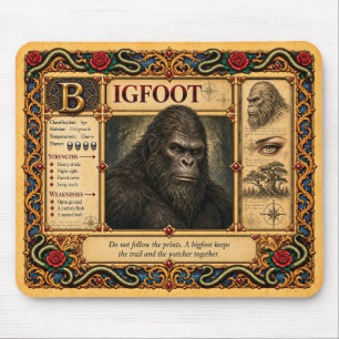 Tapis De Souris Bigfoot, Art du Bestiaire Médiéval