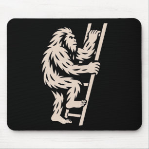 Tapis De Souris Bigfoot Gravissant L'échelle Drôle Cryptide Sasqua