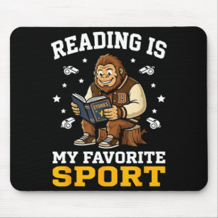 Tapis De Souris Bigfoot lisant des livres hommes femmes enfants ad