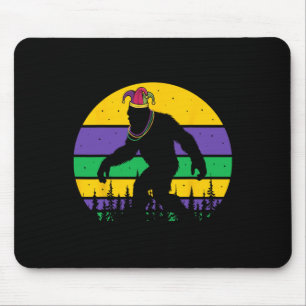 Tapis De Souris Bigfoot Mardi Gras Sasquatch Drôle Hommes Enfants