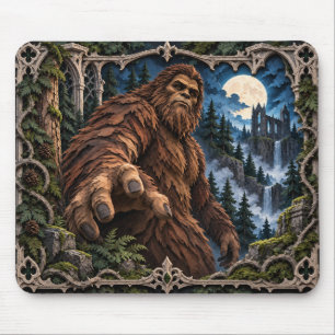 Tapis De Souris Bigfoot, Monstre de découpe de papier
