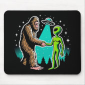 Tapis De Souris Bigfoot rencontre un Alien (Devant)
