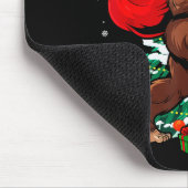 Tapis De Souris Bigfoot Santa Carrying Christmas Bag Xmas Hat Sasq (Coin)