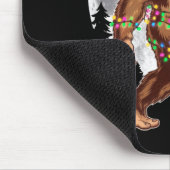 Tapis De Souris Bigfoot Santa Christmas Tree Lights Xmas Sasquatch (Coin)