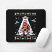 Tapis De Souris Bigfoot Santa Ufo Alien Funny Ugly Christmas Sweat (Avec souris)
