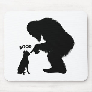 Tapis De Souris Bigfoot Sasquatch Boxeur Chien Nez Boop